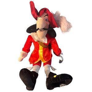 21" THE DISNEY STORE PETER PAN CAPTAIN HOOK STUFFED ANIMAL PLUSH TOY DOLL
